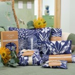Cosmetic Bag | Navy Natives | Linen | Large Cosmetic Bag | Navy Natives | Linen | Large